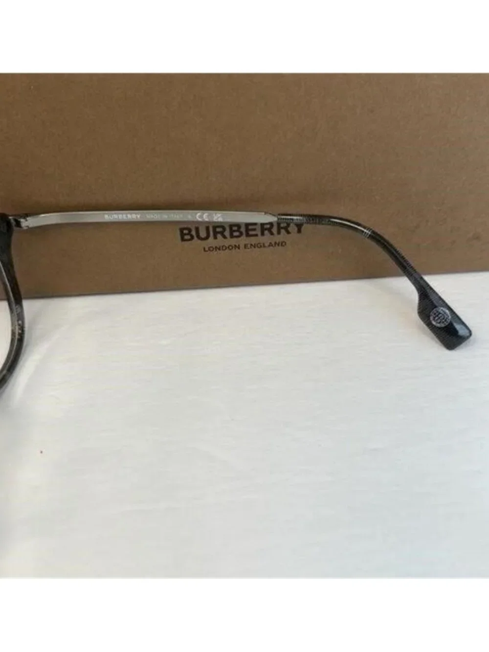 New Authentic EVEGLASSES CHARCOAL CHECK / CLEAR LENS Burberry OBE2377 - Picture 11 of 12